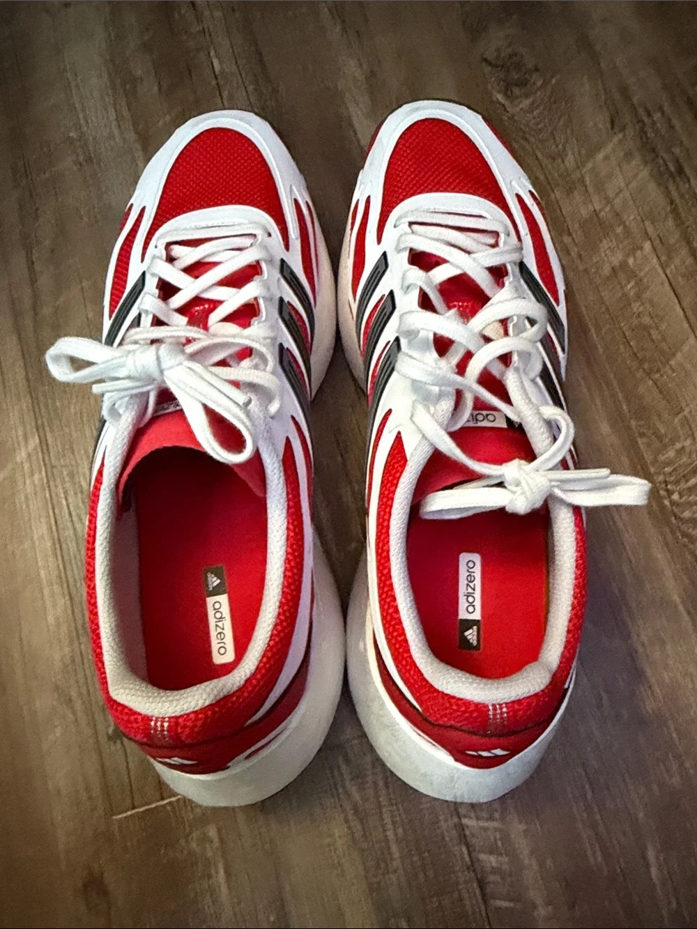 adidas adizero Red and White mens Sneakers